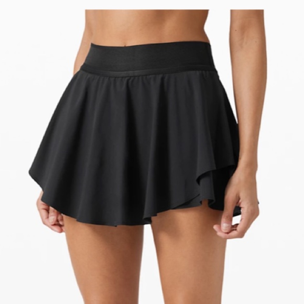 lululemon athletica Black Flowy Active Skort
